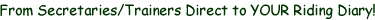 Show Secretaries Schedules & Clinics Direct to your Diary